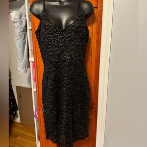 Victoria’s Secret Moda International Black and Gold Brocade Dress. SZ 12